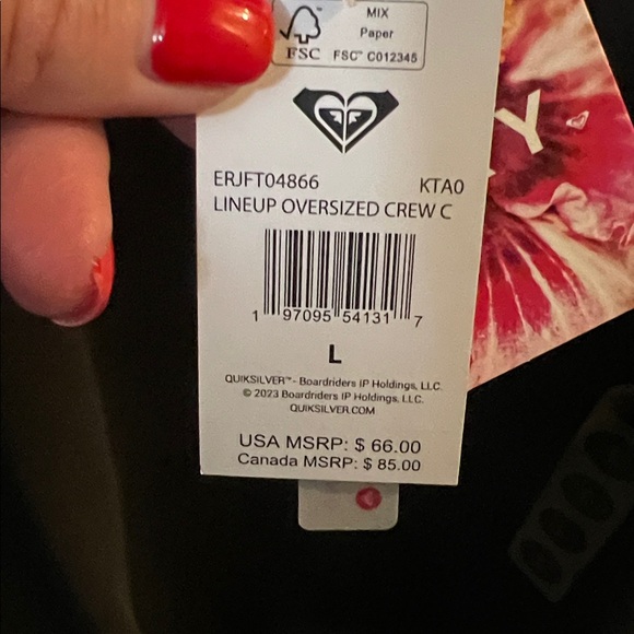 Roxy Sweatshirt with Palm Tree Graphic - Picture 3 of 4